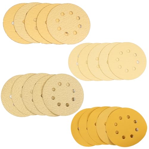 Image of Taparia 5 inch (125 mm) Velcro Disc,5 Pc x Grit 60, 100, 180, 320. Pack of 20