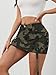 ELLEVEN Womens Mini Cargo Jean Skirt with Shorts 3D Flap Pocket Low Rise Button Bodycon Y2K Denim Skort Fashion Trendy High Cotton Content Micro Skirt Camo XX-Large