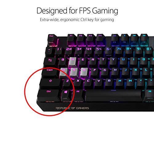 Asus Rgb Mechanical Gaming Keyboard - Rog Strix Scope | Cherry Mx Brown Switches | 2X Wider Ctrl Key For Fps Precision | Gaming Keyboard For Pc #TOP1