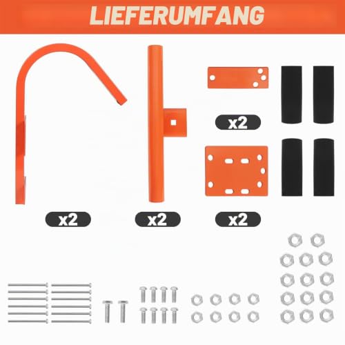 Leiterhaken für Dach, stabil, Stabilisator aus Stahl, Adapter für Dach, Universal, mit Rädern, T-Stange mit Gummigriff, 2 Stück