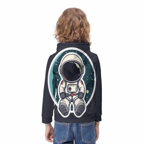 Sweat astronaute 3D pour ado pull chaud sans irritation hiver - 4