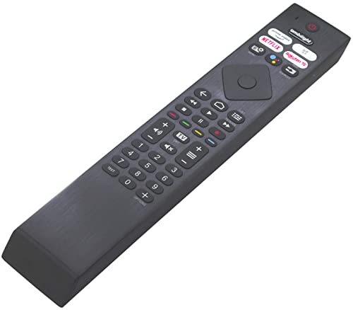 Universelle Sprachfernbedienung, kompatibel mit Philips Smart 4K 8K UHD HDR LED LCD TV'S 55PUS943512FZ1 65OLED806/12 65OLED856/12 65OLED93512 65OLED936/12 65OLED986/12