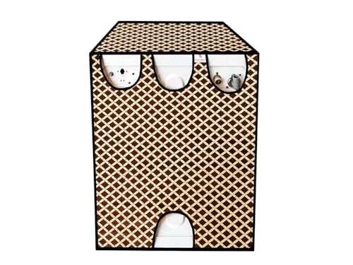 Image of Front Load Fully Automatic Washing Machine Cover for 8.5kg to 10kg | Waterproof & Dustproof Polyester Cover with Zip Closure | Suitable with Samsung, IFB, LG, Bosch & More (67 x 67 x 87 cm)