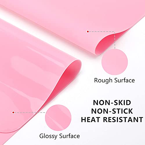 3 PCS Nail Mats, Gartful Silicone Mat for Crafts, Arts, Jewelry Casting Molds, Epoxy Resin, Coloring, Gluing, Painting, Desktop Countertop Protector Sheet, Placemat Table Pad, Pink (15.7 x 11.8 inch) by Gartful - Image 3