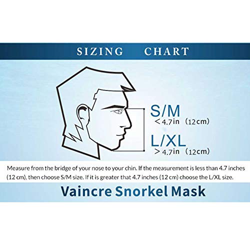 Vaincre 180° Full Face Snorkel Mask Panoramic View Anti-Fog,Anti-Leak Snorkeling Design with Adjustable Head Straps-See Larger Viewing Area Than Traditional Masks for Adults Youth (Black L/XL) - Thumbnail 2