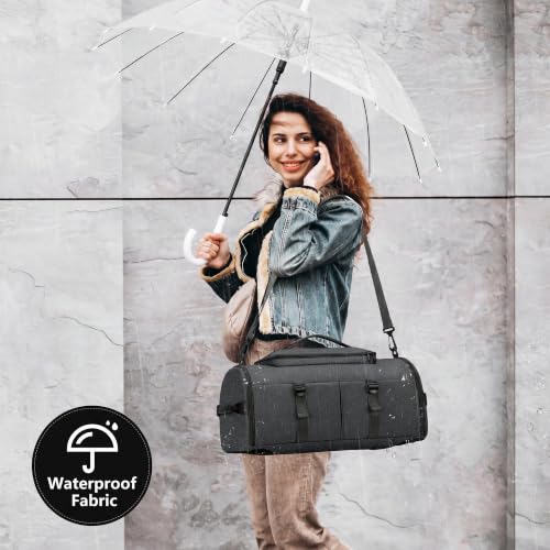 Image of MIYCOO Gym Bag with Shoes Compartment, Duffle Bag, Backpack with Wet Pocket | 3-Way Carry Travel Backpack, Sports Backpack for Men Women, Weekender Overnight Bag for Gym Travel Sports - Dark Gray