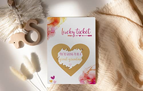 Image of Joli Coon Pregnancy announcement scratch card - You are going to be a great grandma - Baby announcement with envelope - Dream