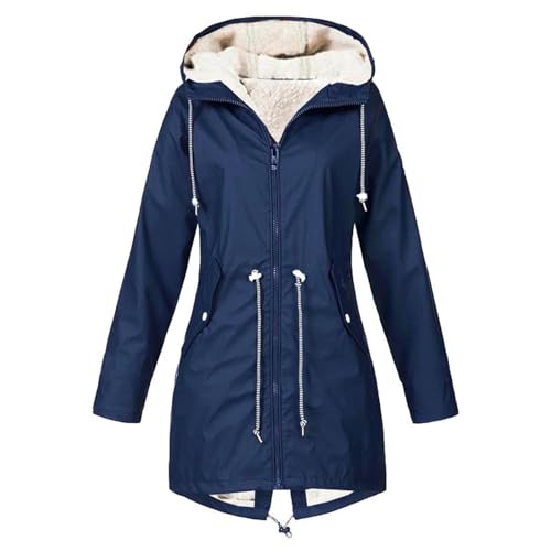 Coupe-vent imperméable femme hiver chaud à capuche veste extérieur