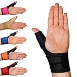 Solace Bracing Cool-Flow Max Thumb Support (6 Colours) - #1 British Made & NHS Supplied Advanced Thumb Spica Splint Brace for Arthritis, Tendonitis, RSI, Trigger Thumb & More - Black, OSFM, Left