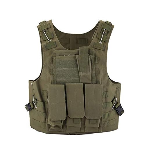 Bon Amixyl Gilet de Chasse Tactique Réglable Armée Militaire, Vert