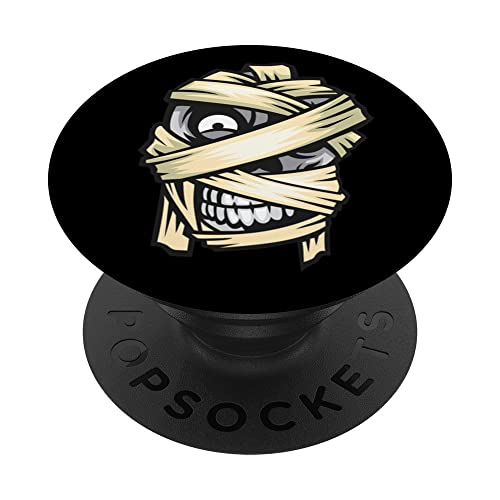 Mad Mummy Pop Socket Halloween Pop Sockets Spooky Halloween PopSockets Swappable PopGrip, Black