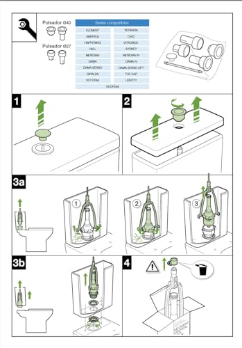 Roca MEC UNIVERSAL DESCARGA SIMPLE mécanisme toilette universel