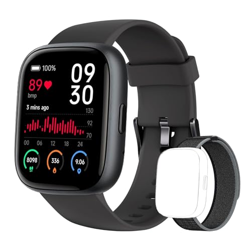 TOOBUR Smartwatch Damen Herren ohne App und Handy mit schrittzähler, 1.83'...