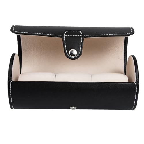 Boîte à montre 3 places Gatuida en cuir PU et vitrine de rangement pour montres