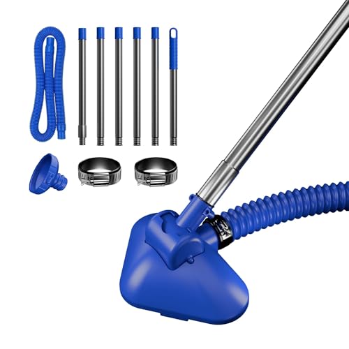 Magoog Pool Vacuum Cleaner for Smaller Pools Non-Electric Power by Filter Pump 13FT Extendable Pipe 8FT Telescopic Pole Vacuum Cleaner for Compact Above-Ground Pool