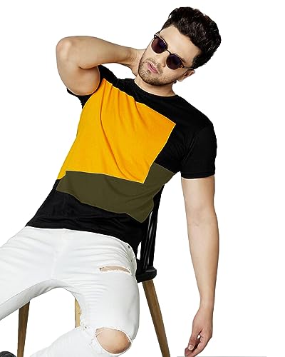 Image of EYEBOGLER T-Shirt for Men || Half Sleeves Men's T-Shirt || Solid Round Neck || Multicolor Tshirt