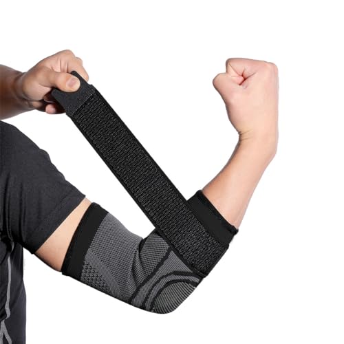 Coderas Epicondilitis Coderas para Tndinitis, Epicondilitis de Codera Brazalete Epicondilitis,Coderas de Hombres y Mujeres, para tenis,bádminton,fitness,golf,todo tipo de deportes (M, Negro 1 Pieza)