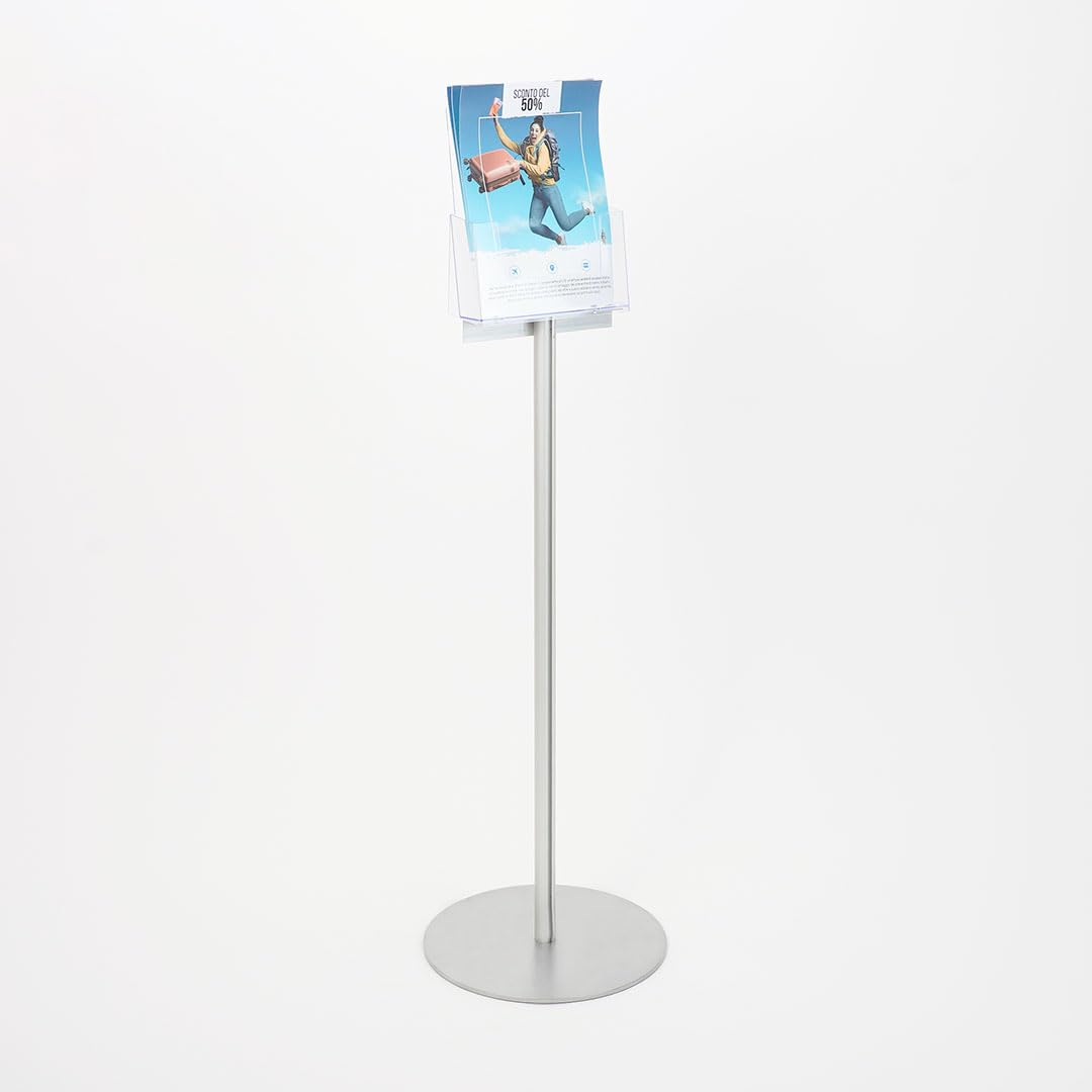 Porta Depliant Da Terra Danieli - 12 Tasche Acrilico Trasparente | Nero - Foto 2