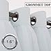 PONY DANCE Curtains Sheer Voile - Crushed Sheer x Room Darkening Thermal Drapes Curtain Light Shut Panels for Windows, 52 x 95 inches, Greyish White, Set of 2