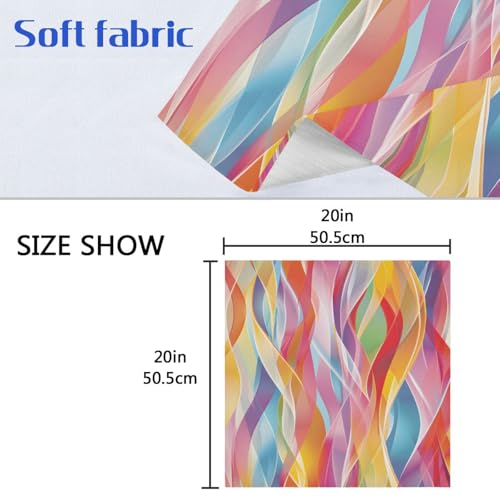Servilletas de tela multicolor set x6 20x20 in miniatura 6