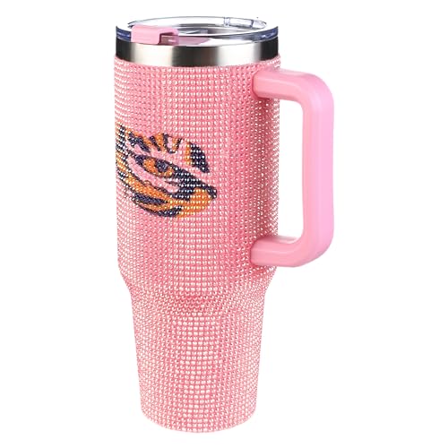 Image of The Memory Company Officially Licensed NCAA - Louisiana State University 40oz Pink Bling Game Day Tumbler