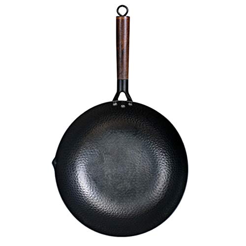 Wok de hierro tradicional sin recubrimiento 32 cm