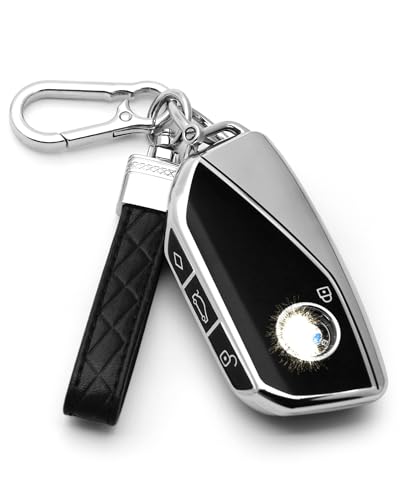 HAOYOUMEI Advanced soft TPU Key Cover is compatible with BMW X1 X5 iX i7 X6 X7 XM IX3 2023-2026 New 5 7 Series Key (Black Set)