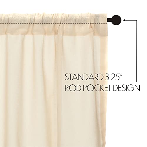 VHC-Brands-Tobacco-Cloth-Collection-Farmhouse-Kitchen100-Cotton-Country-Window-Curtains-Fringed-Prairie-Swag-Pair-2-pc-Set-Natural VHC Brands Tobacco Cloth Collection Farmhouse Kitchen100 Cotton Country Window Curtains Fringed Prairie Swag Pair 2 pc Set Natural