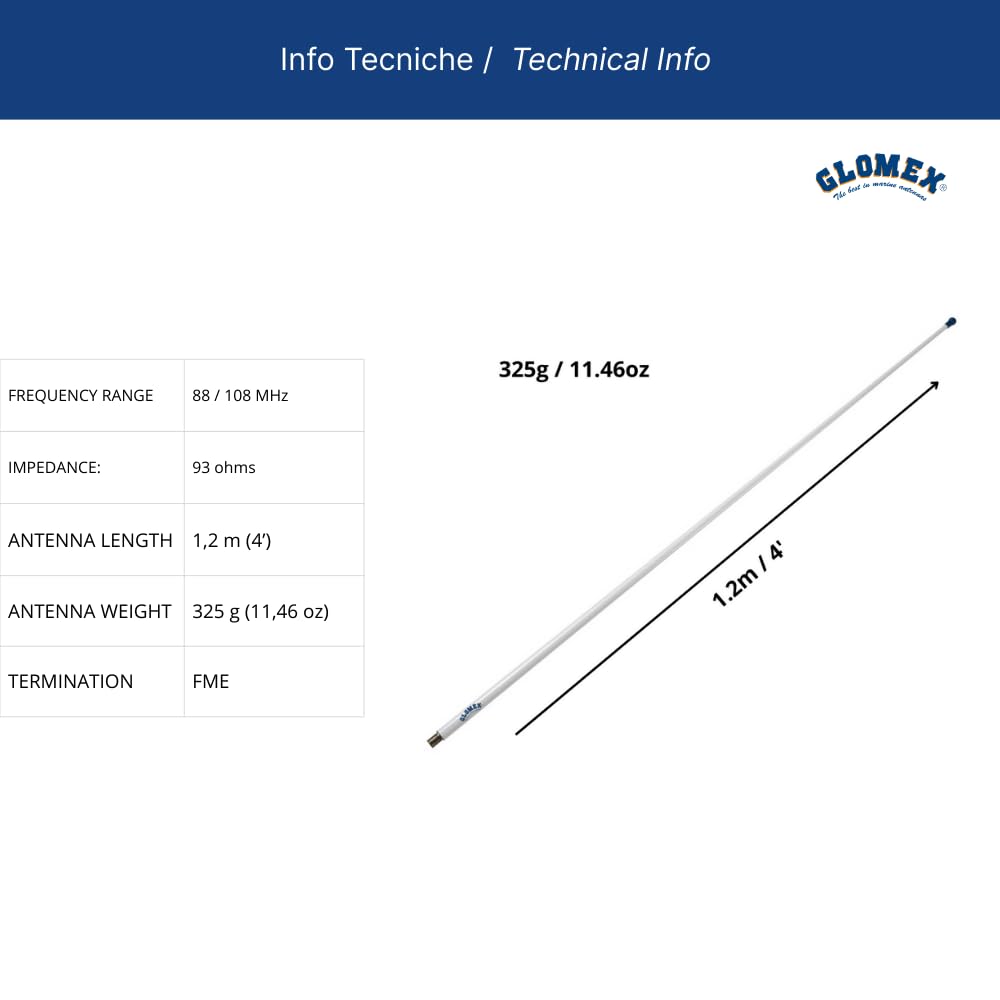 Glomex - Antena am/FM glomeasy Line fme