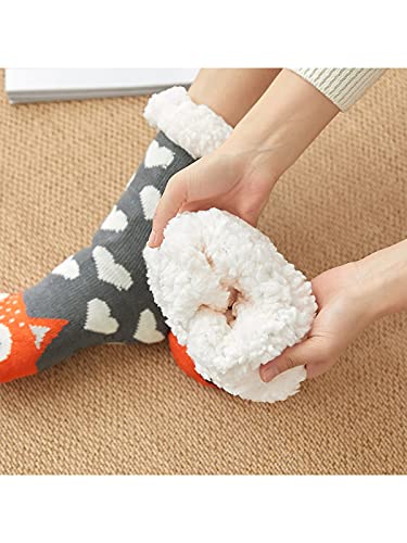 Century Star Fuzzy Slipper Socks for Women Cozy Fuzzy Anti Slip Grips Socks-Stocking Stuffers Christmas Gifts Winter3