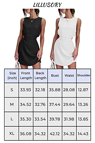 Lillusory Womens 2023 Summer Mini Beige Graduation Vacation Dresses Sexy Date Night Casual Wedding Guest Party Dress #TOP4