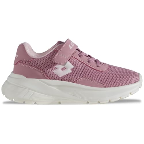 Lotto Sneaker Unisex per Bambini Vigortiv K Kids, Rosa Dk Rose, 35 EU