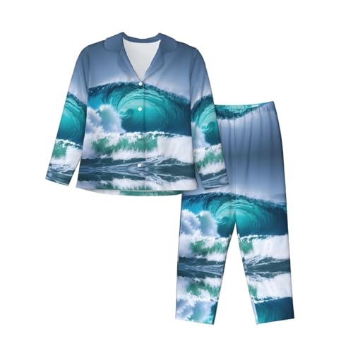 Ensemble de pyjama 2 pièces pour stopper le froid nocturne avec manches longues
