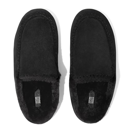 FitFlop Women's Chrissie Ii Haus Crochet-Stitch Shearling Slippers2