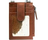 RFID Blocking Boot Wallet with Security Chain & Zipper Lock – Genuine Leather Wallets for Men, Travel Wallets Women, Minimalist Leather Card Holder