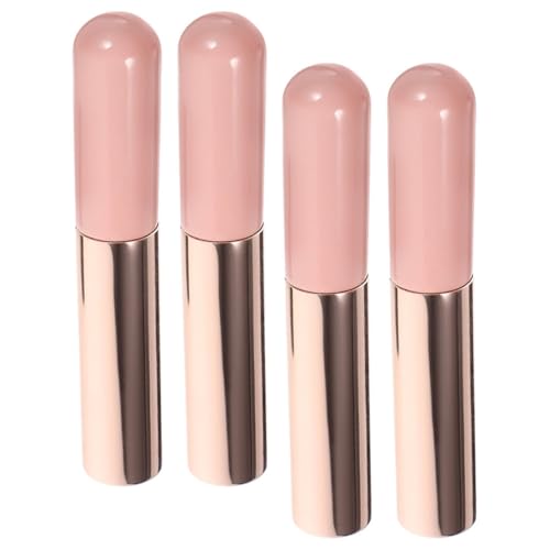 PACKOVE 4Pcs Silicone Lip Brushes Portable Lip Applicators for Lipstick Concealer Durable Soft Silicone Material with Cover for Even Application and Versatile Makeup Effects