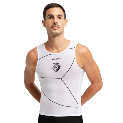 SIROKO - Camiseta Interior de Ciclismo sin Mangas - Club Atlético Osasuna BL Luchador White - L-XL - Blanco