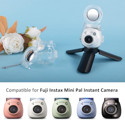 Funda transparente y trípode negro para cámara Instax Mini Pal miniatura 2