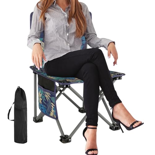 Genérico Silla Plegable al Aire Libre: Silla de Campamento portátil para Adultos | la Bolsa Plegable chaiir para Acampar y Pescar | Taburete Plegable liviano con Respaldo | Asiento al Aire Libre