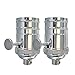 Royal Designs, Inc. Full Range 3 Way Vintage Turn Knob Lamp Socket (Polished Nickel, A. Set of 2)