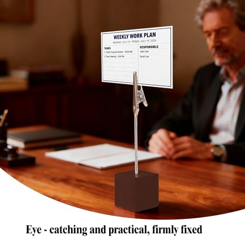 6 Stück Fotohalter,Fotoständer,Fotoaufsteller Mit Klammern Kartenhalter Tisch Holz Tischkartenhalter Postkartenhalter,Memo Clip Halter Notizhalter,Weihnachts Für Bilder Karten Hochzeits Party