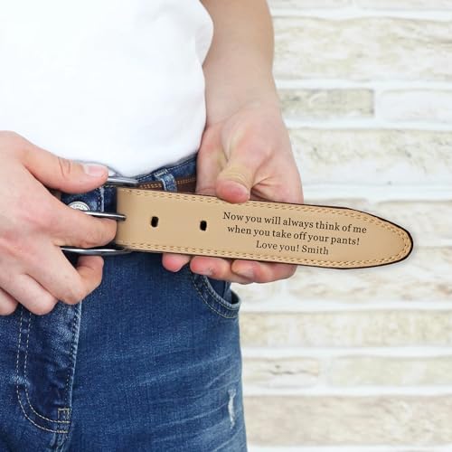 Personalized Mens Belt Engraved Leather Belt for Men Valentines Day Gifts for Him Husband Boyfriend Custom Men's Belt Gifts for Valentines Day Birthday Wedding Christmas(Design 1, Black)4