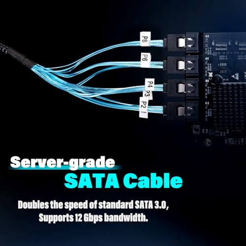 Image of 8-Port SATA Expansion Card (PCIe 3.0 x1 to 6Gbps SATA Card), Compatible with Windows /Mac /Linux /NAS