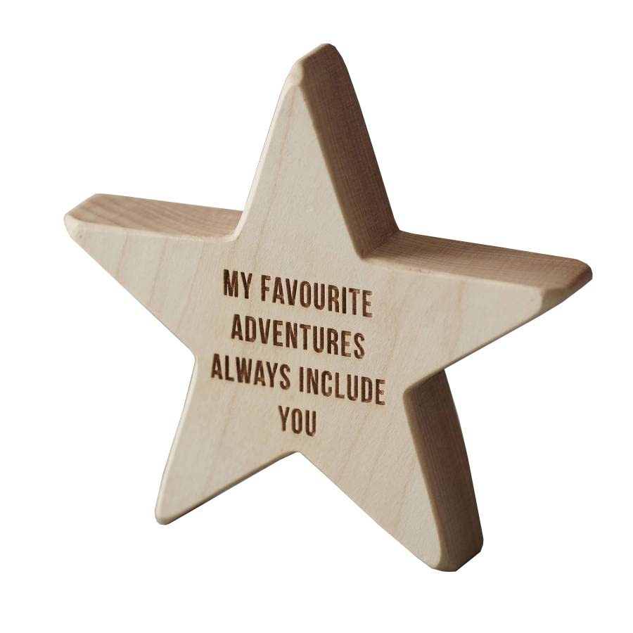 Personalised Wooden Star For Him (Large - Add Back Personalisation)
