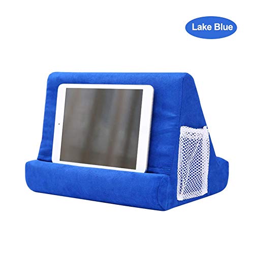 Euopat Pad Pillow, Pad Pillow Stand, Book Rest, Tablet Sofa, Supporto per Laptop, Mini Tablet Supporto per Computer per iPad Air, Tablet, E-Readers, Smartphone, per Aereo (Lake Blue)