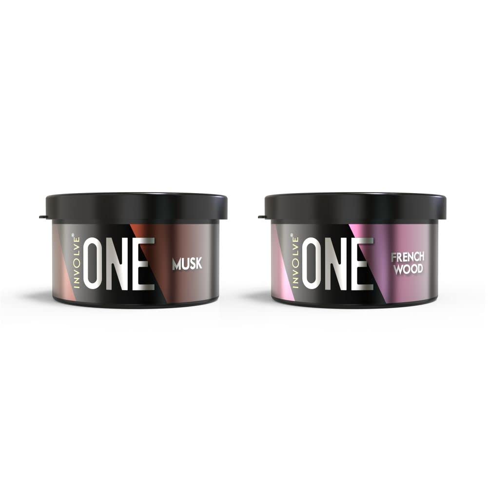 Involve Your Senses ONE Musk Organic Car Perfume & Involve ONE Frenchwood Fragrance Organic Car Perfume Combo