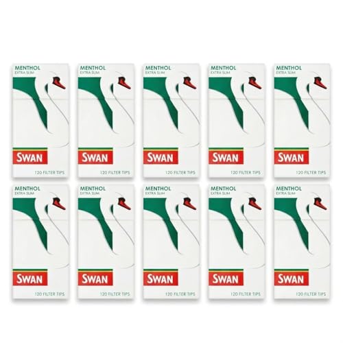 1200 puntas de filtro extra delgadas de mentol, 10 paquetes de 120 filtros precortados para fumar, accesorios delgados de alta calidad para cigarrillos de liar a mano, puntas de filtro compactas de