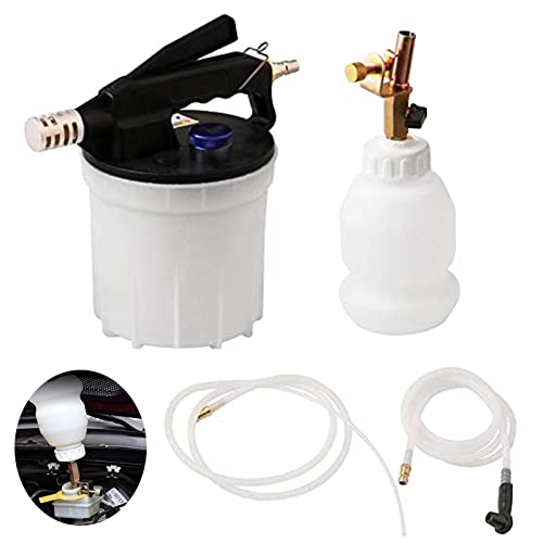 RYANSTAR RACING Brake Bleeder Kit - Brake Bleeder - Vacuum Brake Air Nozzle Kit Compatible with Most Standard Braking Systems and ABS Braking Systems (2L Brake Fluid Extractor and 1L Refilling Bottle)