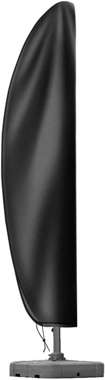 Outdoor Patio Cantilever Umbrella Cover, Waterproof UV Resistant Dustproof Market Parasol Cover, with Zipper, Durable 420D Polyester Black
