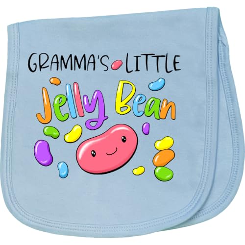 inktastic Gramma's Little Jellybean Cute Easter Candy Baby Burp Cloth Light Blue 3a4ea